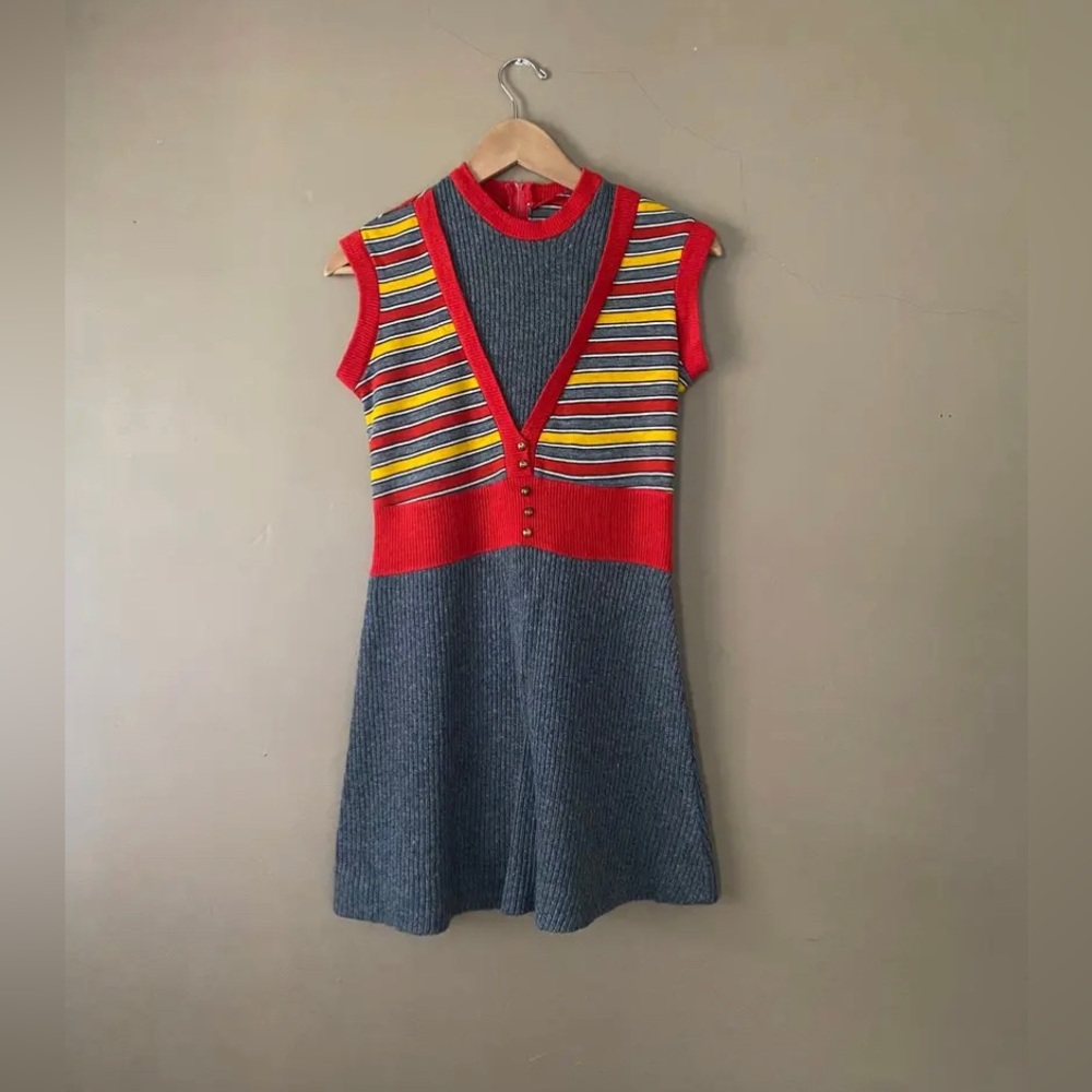 True vintage 70’s sweater dress xs